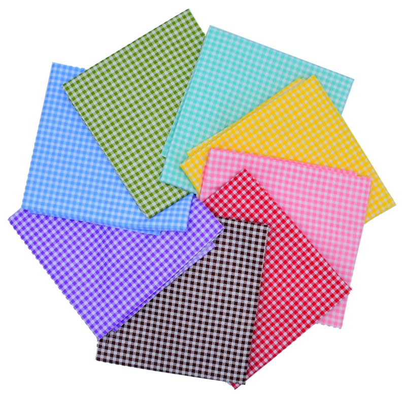 iNee Gingham Fat Quarters Fabric Bundles, Quilting Fabric for Sewing Crafting, 18 x 22 inches, (Gingham) - Image 2